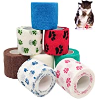 Venda Cinta Atlética- venda adhesiva de color- para mascotas （8 piezas 5X4.5cm）